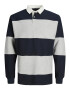 JACK & JONES Tricou 'Hudson' albastru noapte / gri deschis - Pled.ro