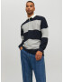 JACK & JONES Tricou 'Hudson' albastru noapte / gri deschis - Pled.ro