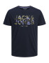 JACK & JONES Tricou 'James' bleumarin / gri / negru / alb - Pled.ro