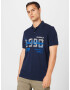 JACK & JONES Tricou 'LAKE' albastru / bleumarin / alb - Pled.ro