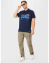 JACK & JONES Tricou 'LAKE' albastru / bleumarin / alb - Pled.ro