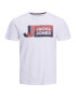 JACK & JONES Tricou 'LOGAN' bleumarin / roșu / alb - Pled.ro