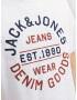 JACK & JONES Tricou 'MIKK' bleumarin / alb - Pled.ro