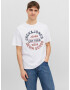 JACK & JONES Tricou 'MIKK' bleumarin / alb - Pled.ro