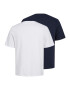 JACK & JONES Tricou 'MIKK' bleumarin / alb - Pled.ro