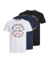 JACK & JONES Tricou 'MIKK' bleumarin / galben curry / negru / alb - Pled.ro