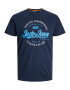 JACK & JONES Tricou 'MIKK' bleumarin / galben curry / negru / alb - Pled.ro