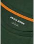 JACK & JONES Tricou 'MIKK' verde închis / portocaliu / alb - Pled.ro