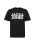 JACK & JONES Tricou negru / alb - Pled.ro