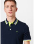 JACK & JONES Tricou 'Paulos' gri / verde neon / negru - Pled.ro