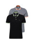 JACK & JONES Tricou 'Paulos' albastru porumbel / verde deschis / portocaliu / negru - Pled.ro