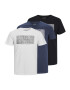 JACK & JONES Tricou 'PETER' bleumarin / negru / alb - Pled.ro