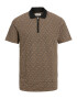 JACK & JONES Tricou 'RAME' maro / negru / alb - Pled.ro