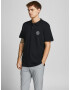 JACK & JONES Tricou 'Shark' negru / alb - Pled.ro