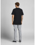 JACK & JONES Tricou 'Shark' negru / alb - Pled.ro