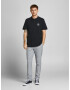 JACK & JONES Tricou 'Shark' negru / alb - Pled.ro