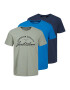 JACK & JONES Tricou 'Shirt ACE' albastru / bleumarin / oliv - Pled.ro