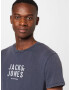 JACK & JONES Tricou 'STENCIL' albastru porumbel / alb - Pled.ro