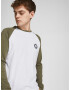 JACK & JONES Tricou 'Tom' bleumarin / kaki / alb - Pled.ro