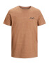 JACK & JONES Tricou 'Tons' albastru închis / maro deschis / alb - Pled.ro