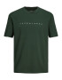 JACK & JONES Tricou verde pin / alb - Pled.ro