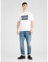 JACK & JONES Tricou 'WAYNE' bleumarin / maro coniac / verde petrol / alb - Pled.ro