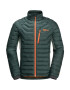 JACK WOLFSKIN Geacă outdoor 'ROUTEBURN PRO INS' gri fumuriu / verde închis / portocaliu neon - Pled.ro