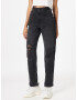 JDY Jeans 'VANJA HW BOYF.DES. ZIP BLK DNM' negru denim - Pled.ro