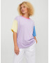 JJXX Tricou 'ANDREA' albastru deschis / galben pastel / mov liliachiu / portocaliu - Pled.ro