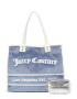 Juicy Couture Plase de cumpărături 'Rosmarie' albastru fumuriu / argintiu / alb - Pled.ro