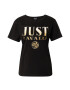 Just Cavalli Tricou alb kitt / nisipiu / negru - Pled.ro