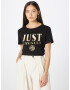 Just Cavalli Tricou alb kitt / nisipiu / negru - Pled.ro