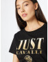 Just Cavalli Tricou alb kitt / nisipiu / negru - Pled.ro