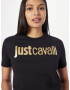 Just Cavalli Tricou auriu / negru - Pled.ro