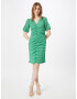 JUST FEMALE Rochie 'Mimi' verde / alb - Pled.ro