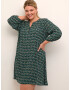 KAFFE CURVE Rochie 'Kerry' bej / verde / verde jad / negru - Pled.ro