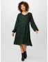 KAFFE CURVE Rochie verde / negru / alb - Pled.ro