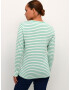 Kaffe Tricou 'Liddy' verde / alb - Pled.ro