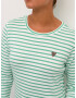 Kaffe Tricou 'Liddy' verde / alb - Pled.ro