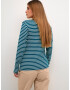 Kaffe Tricou 'Liddy' verde petrol / alb - Pled.ro