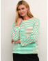 Kaffe Tricou 'Winny' verde jad / alb - Pled.ro