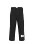 KANGOL Pantaloni cutați 'Gilbert' negru / alb - Pled.ro