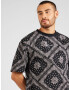 Karl Kani Tricou gri / negru / alb - Pled.ro