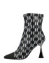 Karl Lagerfeld Botine 'DEBUT' negru / alb - Pled.ro