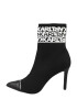 Karl Lagerfeld Botine 'PANDARA' negru / alb - Pled.ro