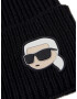 Karl Lagerfeld Căciulă 'Ikonik' negru / alb - Pled.ro