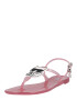 Karl Lagerfeld Flip-flops 'JELLY' roz / negru / alb - Pled.ro