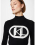 Karl Lagerfeld Pulover negru / alb - Pled.ro