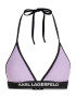 Karl Lagerfeld Sutien costum de baie mov lavandă / negru / alb - Pled.ro