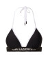 Karl Lagerfeld Sutien costum de baie negru / alb - Pled.ro